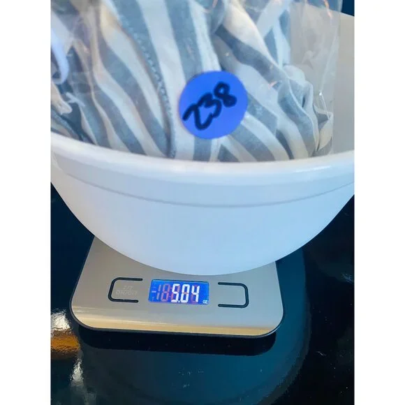 Mustard Seed Blue & White Striped Oversized Blouse With Ruched Sleeves small - Picture 11 of 11